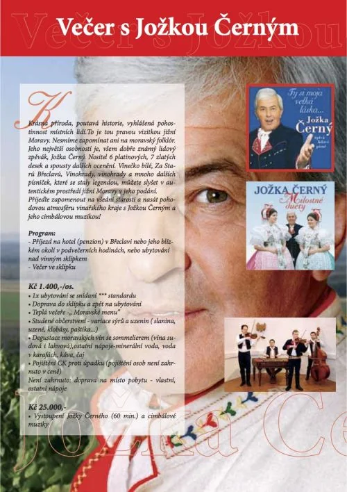 Večer s Jožkou Černým – náhled letáku